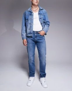 BOSS Orange Re.Maine Jeans Regular Fit In Mid Wash For Men