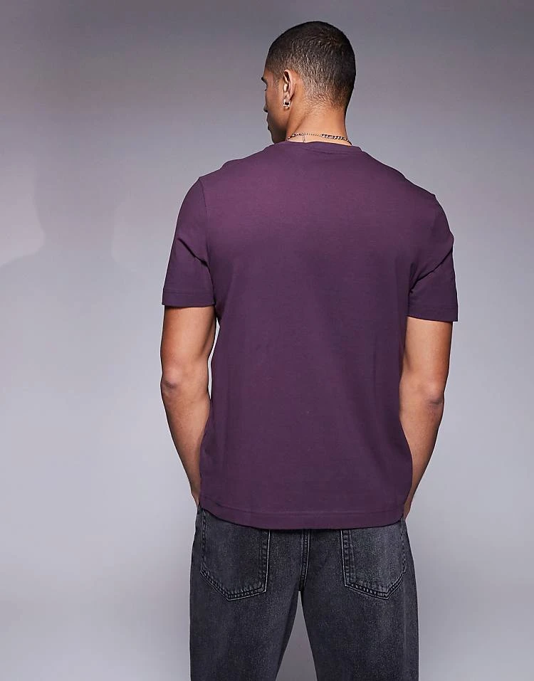 BOSS Orange TChup Central Logo T-shirt Relaxed Fit In Purple For Men - Image 3