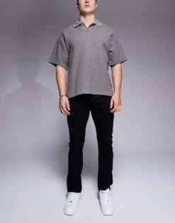 BOSS Orange Delaware Jeans Slim Fit In Black For Men