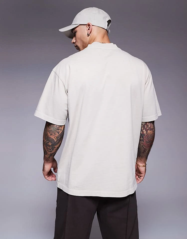 BOSS Orange Te_Dye Tonal Logo Overdye T-shirt Relaxed Fit In Beige For Men - Image 2