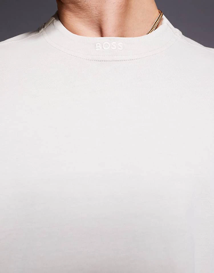 BOSS Orange Te_Dye Tonal Logo Overdye T-shirt Relaxed Fit In Beige For Men - Image 3