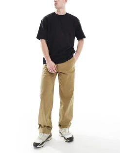 BOSS Orange Chino-Straight Cotton Trousers Straight Fit In Beige For Men