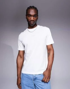 BOSS Green 10 Central Logo T-shirt Oversized Fit In White For Men