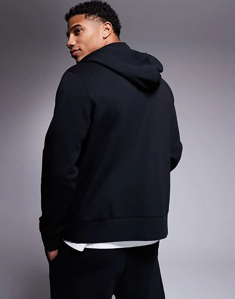 BOSS Green Saggy Full Zip Hoodie Regular Fit In Black CO-ORD For Men - Image 2