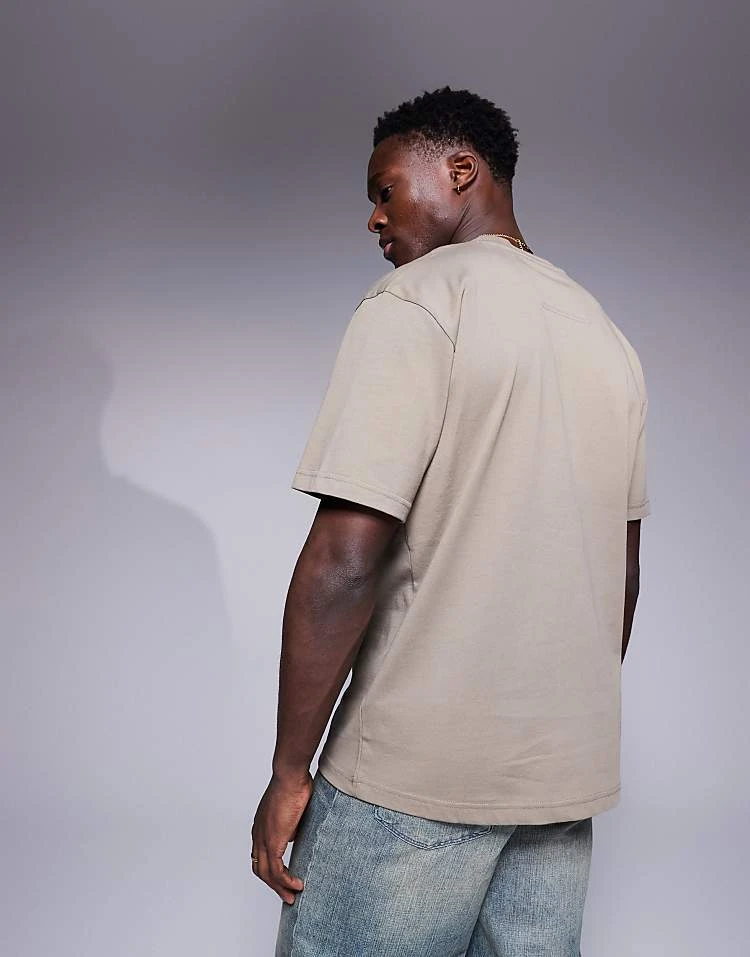 BOSS Green 10 Central Logo T-shirt Oversized Fit In Mid Green For Men - Image 4