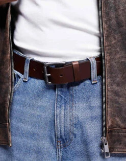 BOSS Orange Boss Joris Belt In Dark Brown For Men