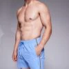 BOSS Bodywear BOSS Iconic Side Stripe Logo Swim Shorts In Mid Blue For Men