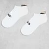 BOSS Bodywear Iconic Loop 2 Pack Logo Low Trainer Socks In White For Men
