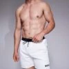 BOSS Bodywear BOSS Starfish Logo Contrast Waistband Swim Shorts In White For Men