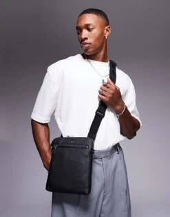 BOSS Orange Boss Ray Crossbody Envelope Bag In Black For Men