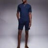 BOSS Bodywear Bamboo Mix T-shirt And Short Set Regular Fit In Navy For Men