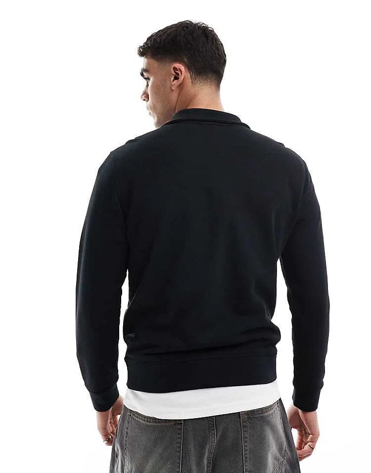 BOSS Orange Zetrust Half Zip Sweatshirt In Black For Men - Image 2