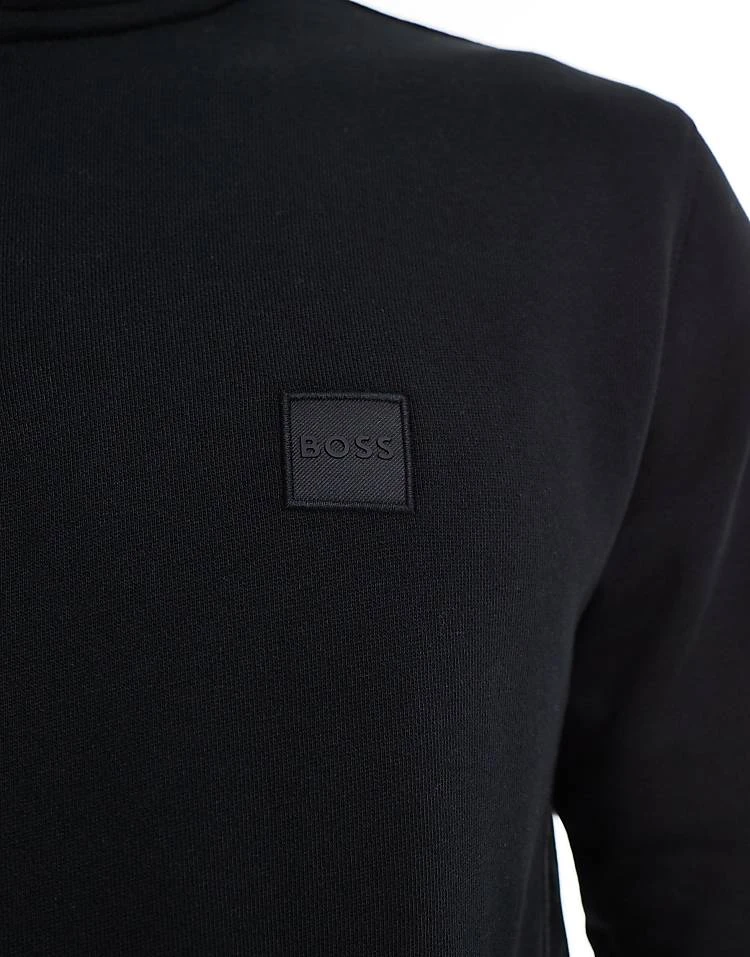 BOSS Orange Zetrust Half Zip Sweatshirt In Black For Men - Image 3