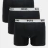 BOSS Bodywear 3 Pack Of Boxers With Contrast Waistband In Black For Men Multi